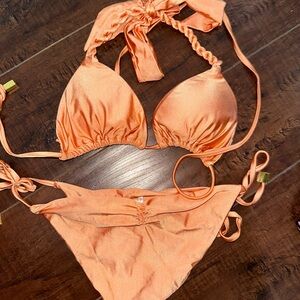 House of CB Orange Bikini Set